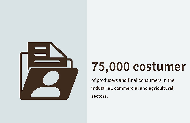 60.000 customers from trademark users and final consumers in the fields of industry, commerce and agriculture.