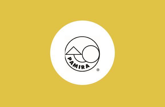 PAMIRA Beize System Logo auf gelbem Hintergrund 